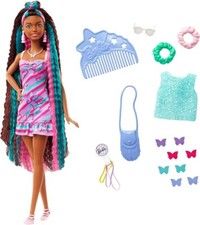 MATTEL - Poupée Barbie avec cheveux fantaisie papillons – Totally hair -  - M...