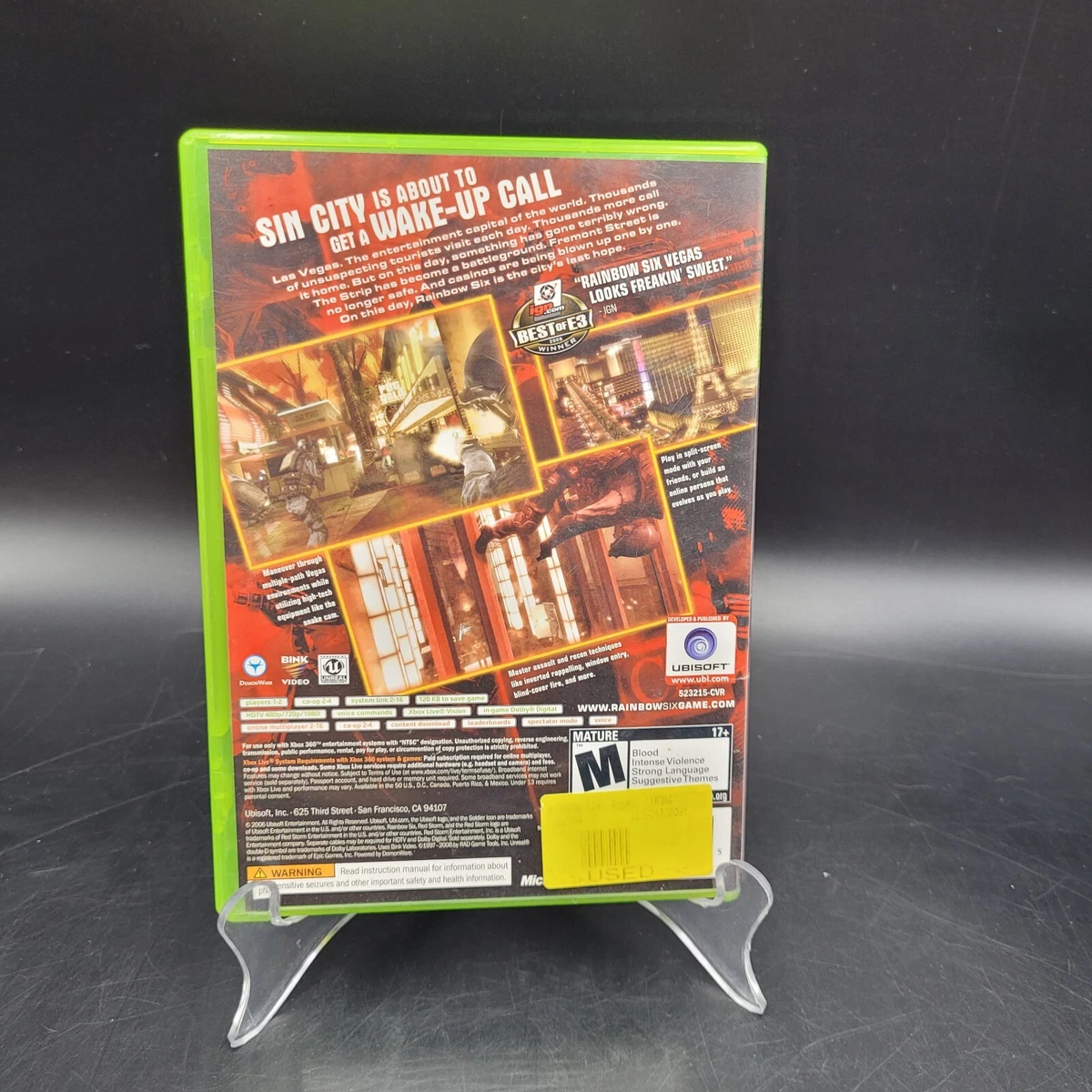 Xbox 360 Rainbow Six Vegas Tom Clancy'S Video Game | EBay