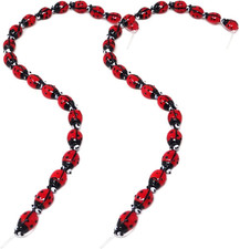 40PCS Glass Ladybug Beads Mini Animal Insect Spacer Beads for Earring Necklace B