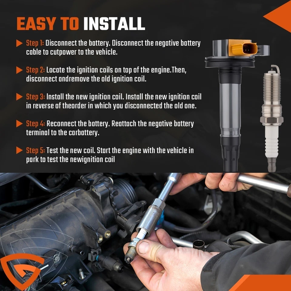 6X Ignition Coil And 6X Iridium Spark Plugs For 2015-2017 Ford Transit-350 3.5L Foto 3 de 4