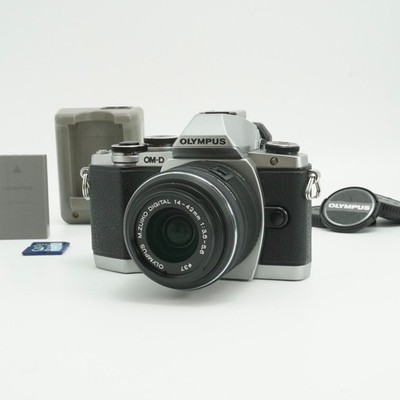 Olympus OM-D E-M10 Digital Camera Silver w/ M.Zuiko 14-42mm Lens from Japan