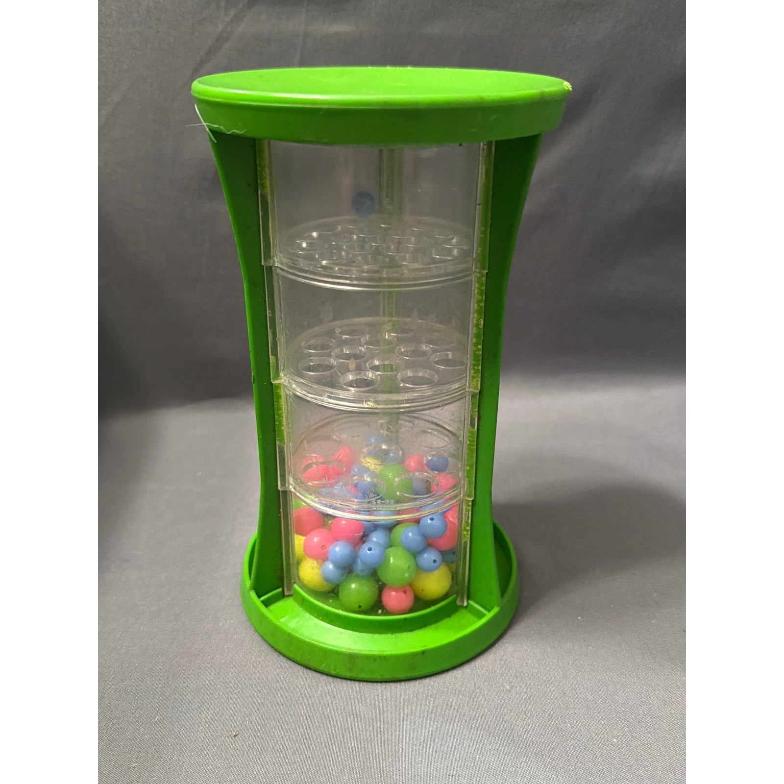 Vintage Child Guidance Toy Green Bead Maze Dexterity Puzzle Hourglass ...