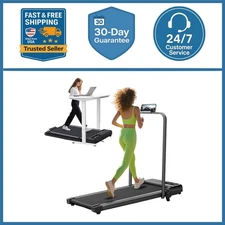 Walking Pad Treadmill with 12% Incline and Handle Bar, 3.0HP Folding Foldable...