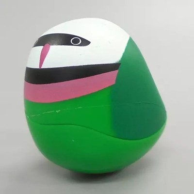 Mini Figur Daruma Sittich ''Papagei Daruma Maskottchen''