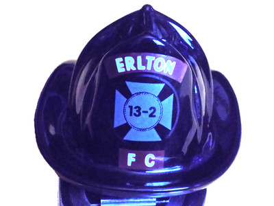 Vintage erton fire company cherry hill nj Firefighter helmet figurine