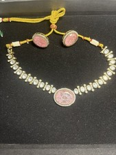 CLEARANCE PRICE Adjustable Doublet Pink Set With Moissonite & American Diamonds