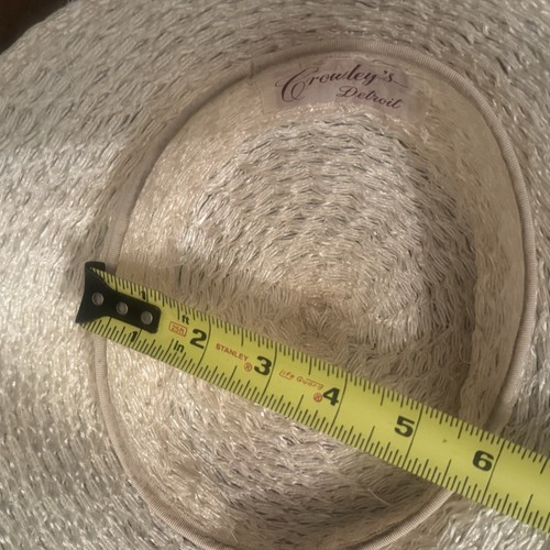 Crowley’s Detroit Vintage Strohhut große Blumenborte Schleife - Bild 11 von 14