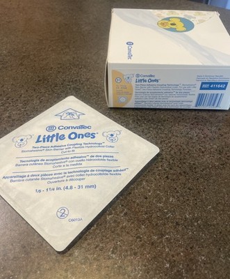 6 (1 Box Of 5+1) ConvaTec 411642 Little Ones 2-Piece Ostomy Barrier 1/5-1 1/4in