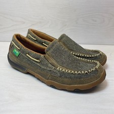 Twisted X Womens 7.5 Driving Mocs EcoTWX Slip On Brown WDMS009 Loafers