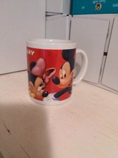 Disney Store FAB FIVE Coffee Mug Mickey Goofy Minnie Donald Pluto Red Applause