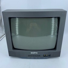 Sanyo DS13310 14" CRT Color TV Retro Gaming Television Tested Working Vintage