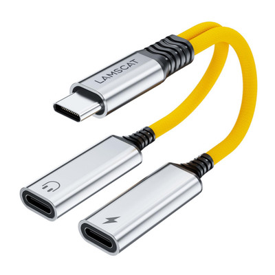 USB C Splitter 1 zu 2 C auf C Klinke Adapter und Laden Stecker Y Doppel