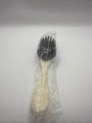 Vintage Unbranded Hair Brush Nylon Bristles Cream/Ivory Brand New Open Plastic
