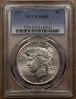 1927 Better date Peace dollar, PCGS MS62, nice frosty white DavidKahnRareCoins — photo 3