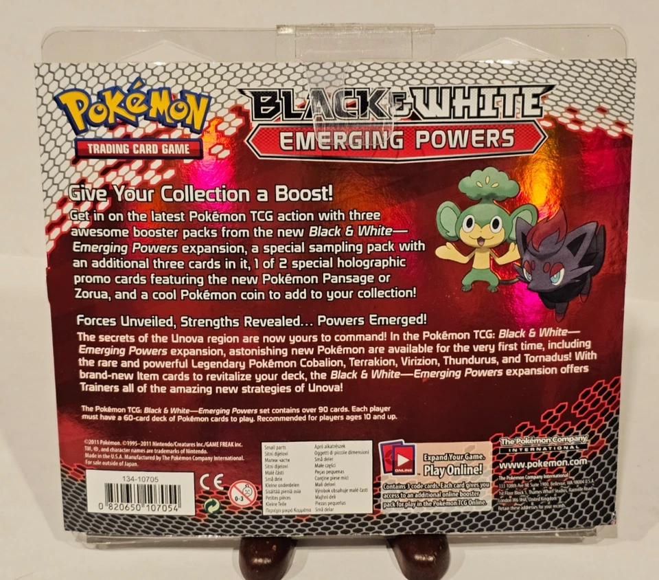 Pokemon Blanco y Negro Poderes Emergentes Paquete de 3 Blister + Paquete de Muestra (Zorua) NUEVO Foto 3 de 3