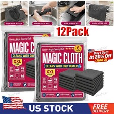 12Pack Genie Magic Cleaning Cloth 12Pack,Microfiber Cleaning Cloths,Reusable New