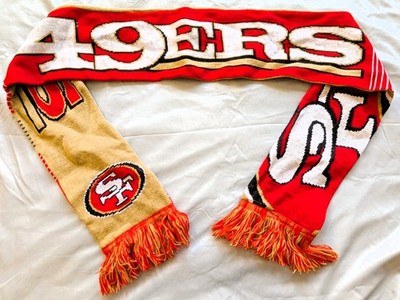 NFL San Francisco 49ers SF FORTY-NINERS Reversible 'Big Logo' Knit Scarf Shawl 