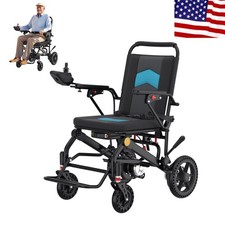 500W Lightweight Electric Wheelchair Mobility Folding Powerchair All Terrain New