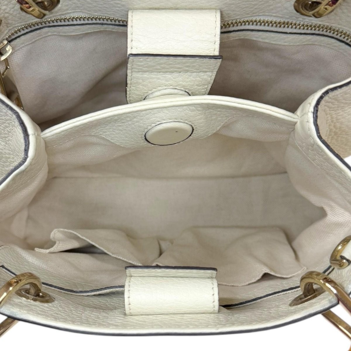 Gucci Bamboo Shoulder Bag Leather 336032 White Women s GUCCI Used From Japan thumbnail 7