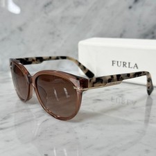 FURLA Sunglasses SFU219J Clear Logo Boston