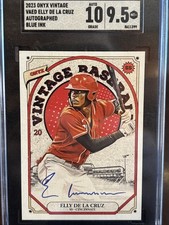 2023 Onyx Vintage Elly De La Cruz RC Auto Blue Ink SGC 10 9.5 VAED