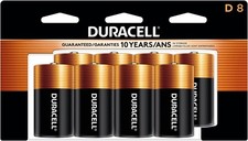 Duracell Coppertop Batteries with Power Boost -  D Batteries 8 Count Pack