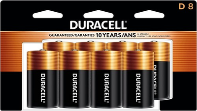 #ad Duracell Coppertop Batteries with Power Boost D Batteries 8 Count Pack $12.99