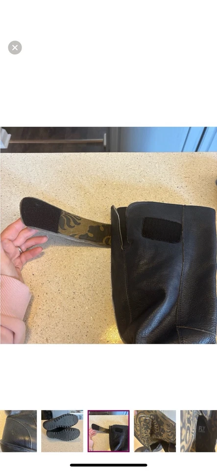 Fly London Botas hasta la rodilla azul marino Foto 4 de 4