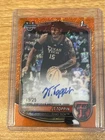 2025-26 Bowman Chrome JT Toppin 1st Bowman Orange Shimmer Auto /25 Texas Tech