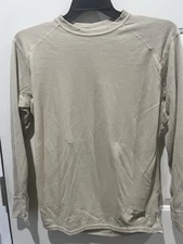 XGO Flame Retardant Long Sleeve Crew Neck T-Shirt Beige, Size M, USA