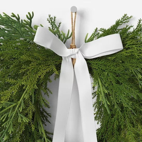 Draping Cedar Mini Christmas Wreath Green - Room Essentials - Image 3 of 3