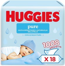 Huggies Pure Baby, Salviette neonato, dermatologicamente testate,1008 Pz
