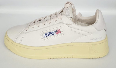 Sneakers scarpe donna Autry Dallas Low bianche e talloncino bianco