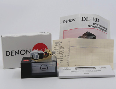 Denon DL-103 MC Cartridge + Audio-Technica AT-LS18 Gold Head Shell Japan