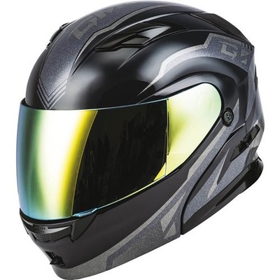 GMAX MD-01 Volta Modular Helmet, Black, Silver | DOT