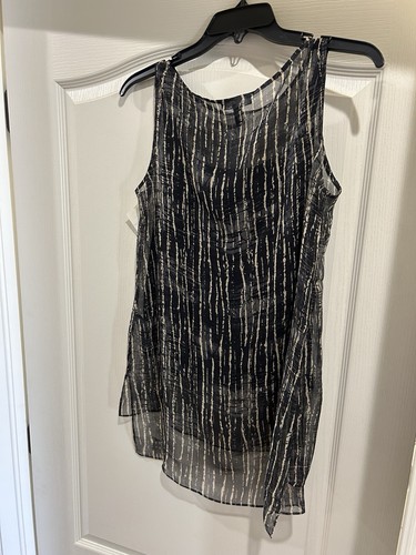 Nuova tunica Eileen Fisher senza maniche 2 pezzi top XS seta - Foto 8 di 9
