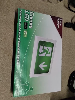 Ansell Encore LED 2.6W IP20 Maintained & Non Exit Sign, Green, White