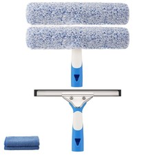 Professional Window Cleaning Kit 10IN Window Cleaner Tool with Silicone Squeegee