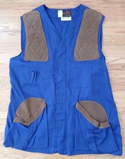 Vintage Hunting Vest Men’s XL Blue 10X Mfg. Sportsmen Made in USA READ