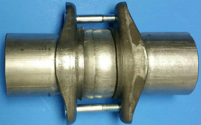2.5''ID TO 2.5''ID Exhaust Ball & Socket Header Collector Connection Repair Joint