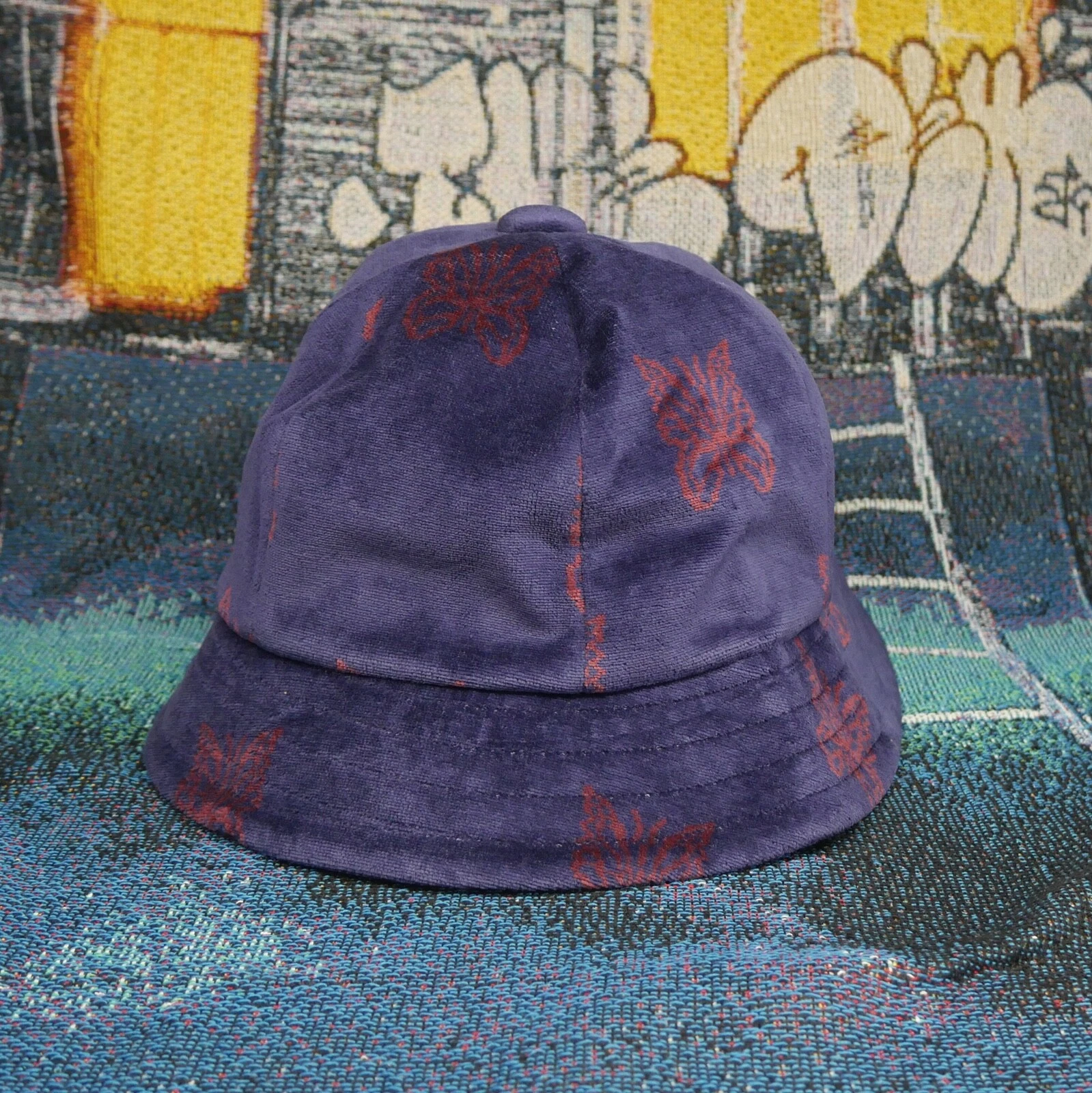 Needles Bermuda Bucket Hat Bordeaux Purple Track Pants RETAIL $159 Size Large