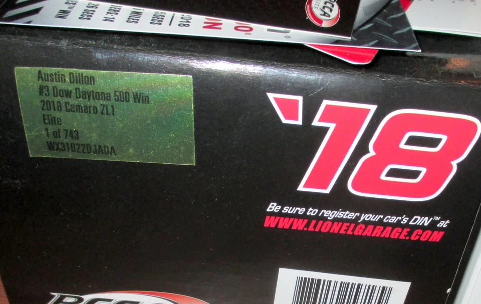 2018 Austin Dillon Dow Daytona 500 Raced Win Camaro 1:24 /743 - Image 2 of 3