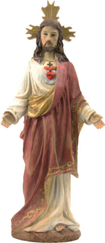 Heiligenfigur Jesus Christus mit Herz, Höhe 20cm, handbemalen - Bild 1 von 1