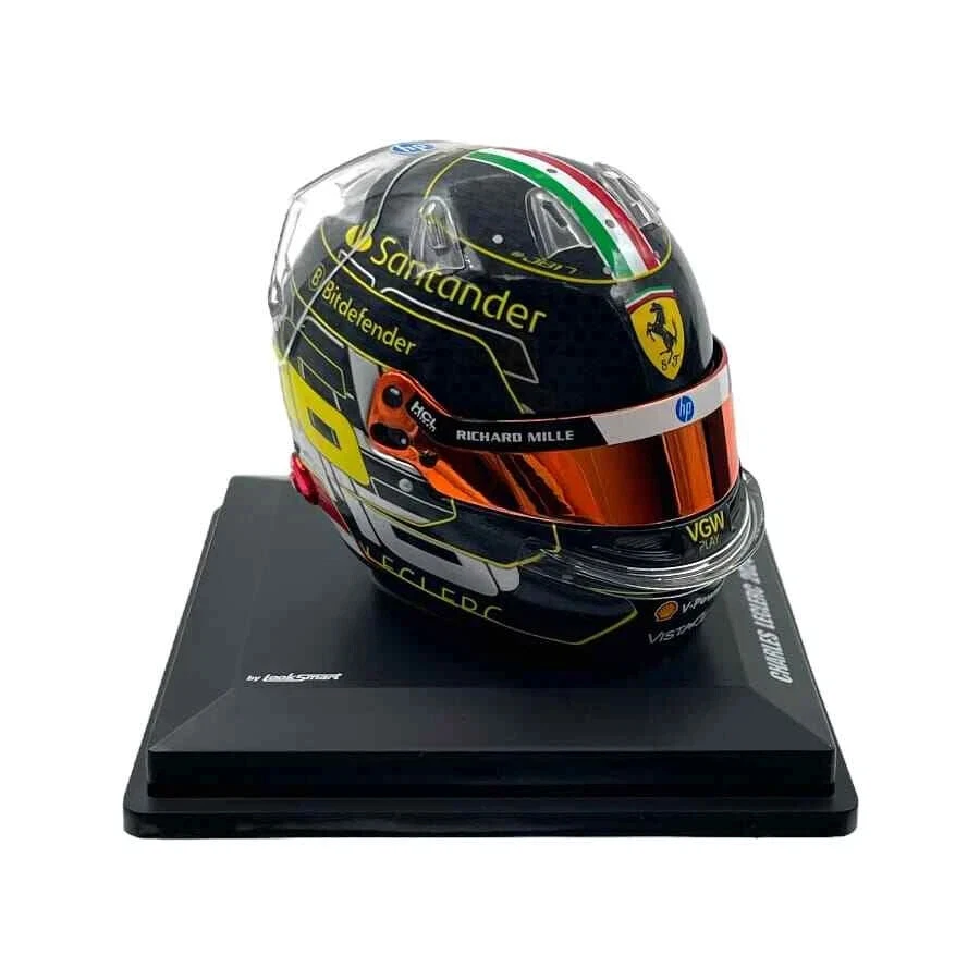 MODELLINO CASCO F1 HELMET 1:5 LOOKSMART FERRARI LECLERC #16 WINNER MONZA GP 2024 - Immagine 4 di 4
