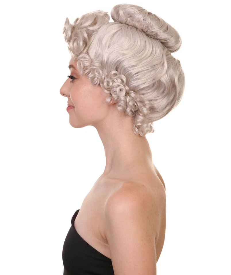 Mrs Claus Wig – Grey Hair with Bun – Christmas Fancy Dress Accessory - Image 3 of 4