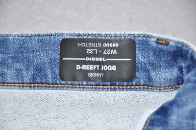 NEW DIESEL D-REEFT 069UC JOGG 27-28 L32 SKINNY MAN MENS JEANS ICE