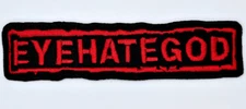 EYEHATEGOD RED LOGO EMBROIDERED PATCH
