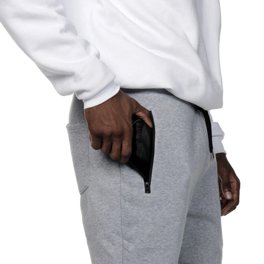 3 Pack Men's Fleece Lined Slim Fit Casual Tech Jogger Sweatpants Zipper Pockets - Image 3 of 4