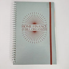 Home Finance Bill Organizer w/ Monthly Pockets Budget Planner Matte Blue Cover
