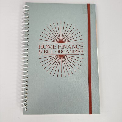 Home Finance Bill Organizer w/ Monthly Pockets Budget Planner Matte Blue Cover